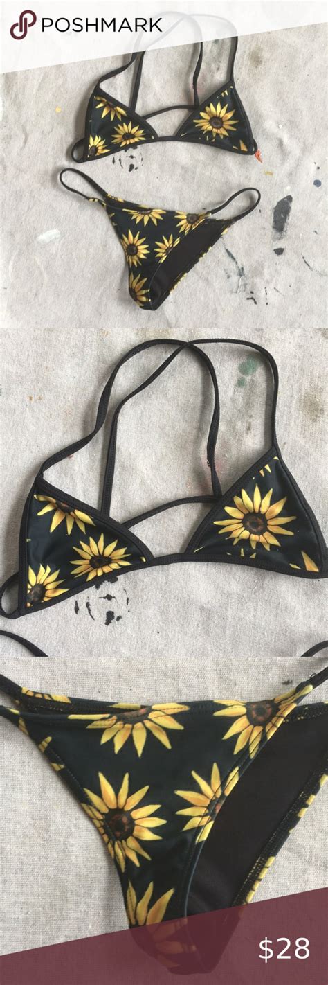 Mandalynn Skimpy Sunflower Bikini In 2020 Bikinis Sunflower Bikini Cute Bikinis