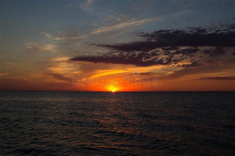 Beautiful Purple Sunset Over The Sea Stock Photo Image Of Ocean