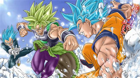 Goku and vegeta face off against legendary super saiyan broly in an explosive battle to save the world. Legendary Super Saiyan Broly vs Super Saiyan Blue Goku Vegeta DBS: Broly Movie 4K #18966
