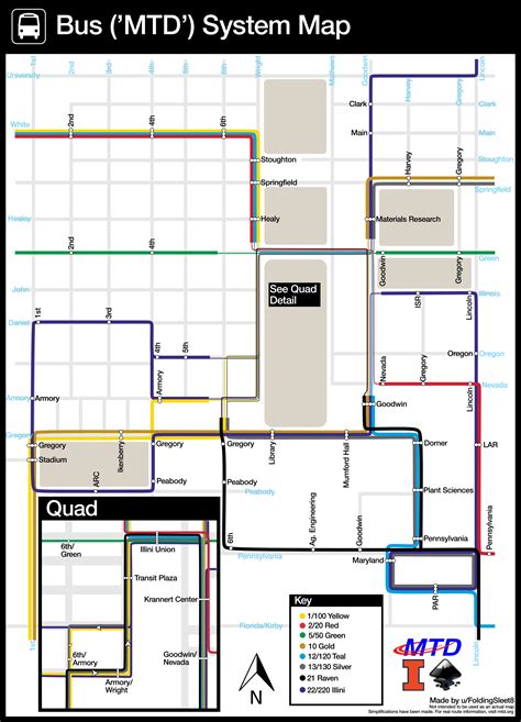 Chicago CTA styled MTD Map : r/UIUC