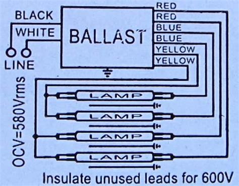 Electronic Fluorescent Ballast Wiring Diagram