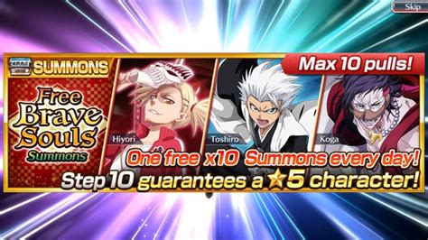 Free Brave Souls Summons Todos Los Steps Bleach Brave Souls Youtube