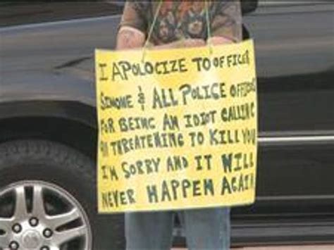 Cleveland Man Wears Idiot Sign For Threatening Police