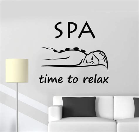 Vinyl Wall Decal Spa Salon Quote Woman Massage Room Saying Art Decor