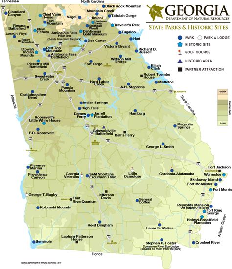 Maybe you would like to learn more about one of these? Georgia State Parks & Historic Sites Map | Department Of ...