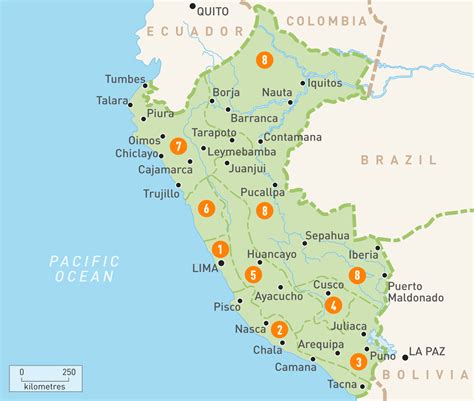 Map Of Peru Peru Regions Rough Guides
