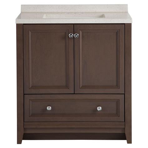 It introduces an exceptional presence into your home or corporate space. Glacier Bay Delridge 31 in. W x 19 in. D Bathroom Vanity ...