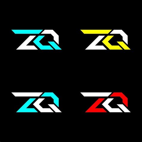 Diseño De Logotipo De Letra Mínima Zq Vector Premium