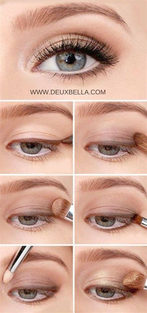 Dark brown on the lids and a golden brown for the brow bone (which is right under your eyebrow) it will make your eyes look lighter. Ahhh - Eye Makeup For Hazel Eyes And Grey Hair. in 2019 ...