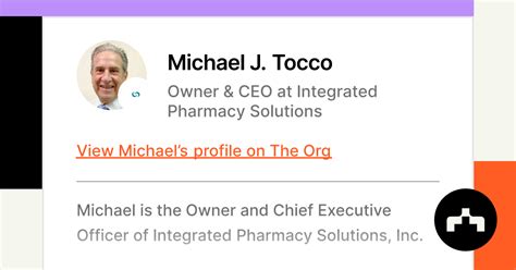 Michael J Tocco Owner And Ceo At Integrated Pharmacy Solutions The Org