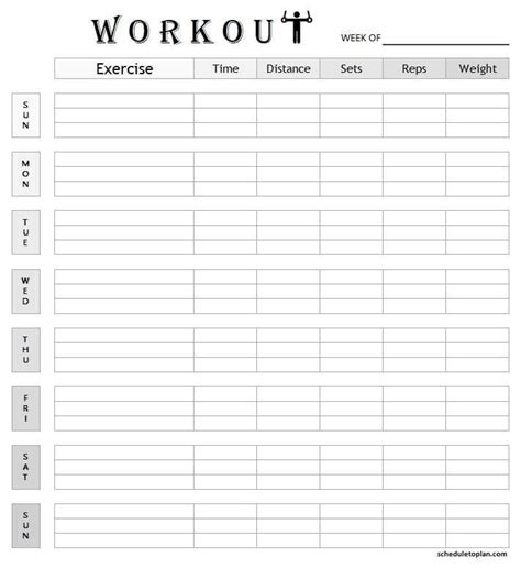 13 Free Workout Calendar Templates To Plan Your Exercise Habit Artofit