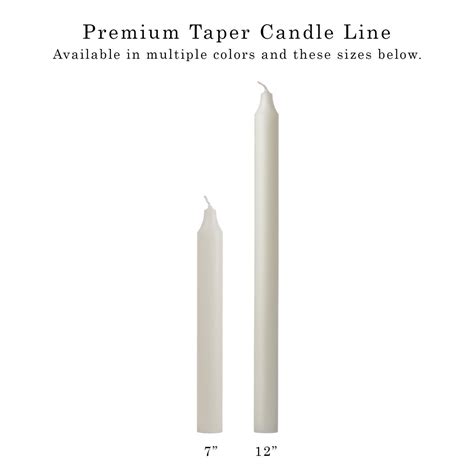 12 Inch Pure White Premium Taper Candles