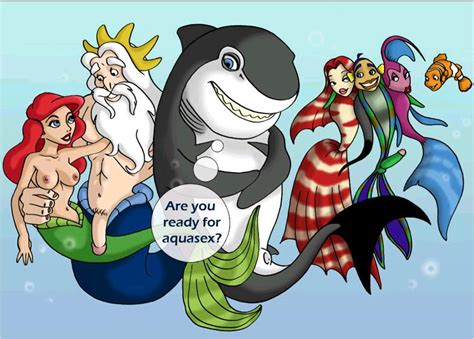 Rule 34 Angie Ariel Crossover Disney Finding Nemo King Triton Lenny