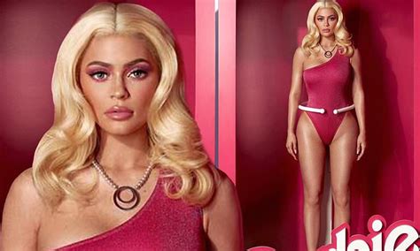 Kylie Jenner Dresses Up As A Real Life Barbie In A Giant Box Daily Mail Online