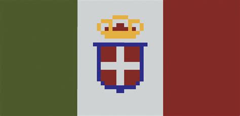 Minecraft Pixel Art Of The Flag Of The Kingdom Of Italy Rvexillology