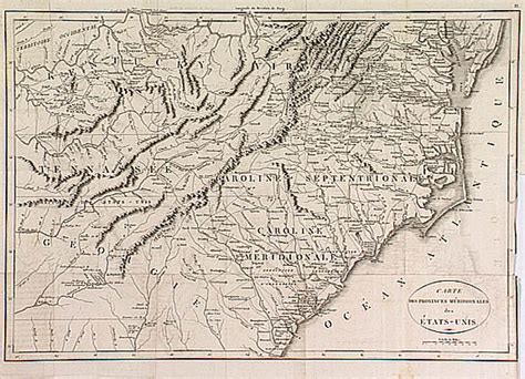 1800 Map Of North Carolina And South Carolina American