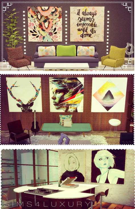 Big Paintings Sets Sims 4 Sims Sims 4 Cc Furniture Vrogue Images And