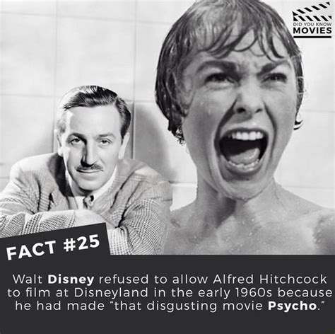 Walt Disney Refused To Allow Alfred Hitchcock To Film At Disneyland In The Eariy1960s Because He