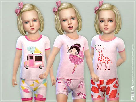 Summer Pajama For Toddler By Lillka At Tsr Sims 4 Updates