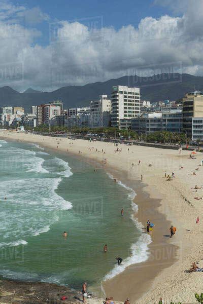 Aerial View Of Rio De Janeiro Beach Rio De Janeiro Brazil Stock