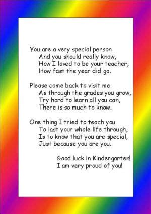 Preschool or Kindergarten Graduation Poem | Kindergarten graduation
