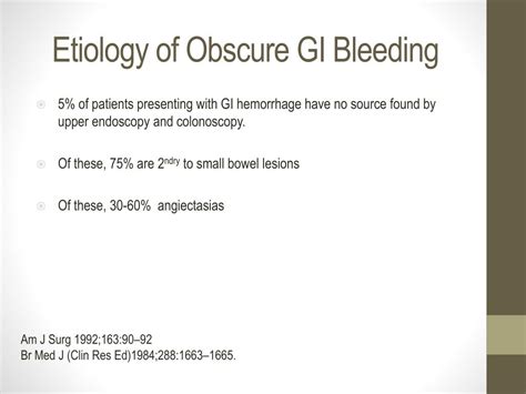 Ppt Obscure Gi Bleed Powerpoint Presentation Free Download Id3429972