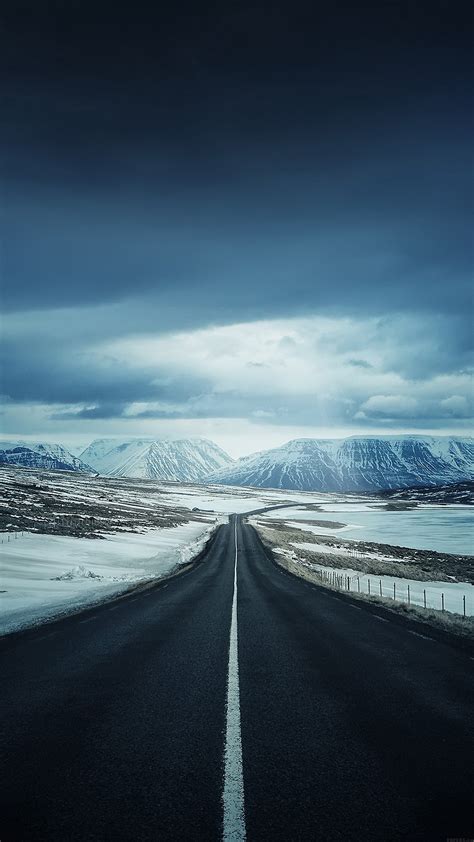 Road Snow Mountains Best Htc One Wallpapers