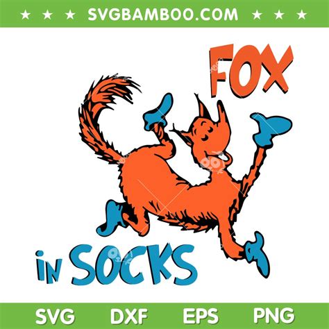 Fox In Socks Dr Seuss Svg Png