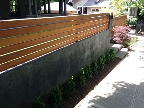 Image Result For Privacy Fence On Top Of Retaining Wall Sidewalk