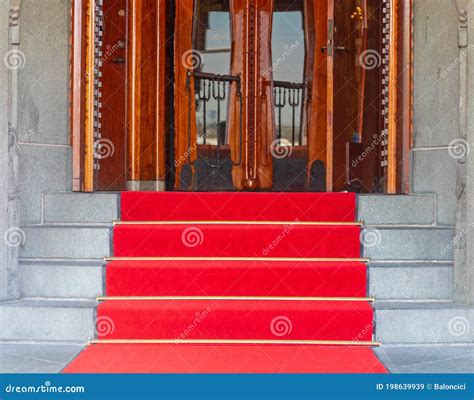 Red Carpet Stairs Stock Image Image Of Stairs Entrance 198639939