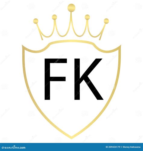Logo Fk Lettre Design Avec Style Simple Illustration De Vecteur