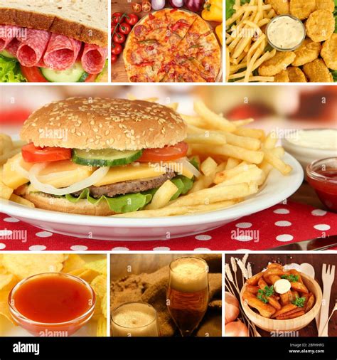 Tasty Food Collage Stock Photo Alamy