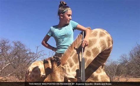 Despicable 12 Year Old Girl Targeted After Posing With Zebra Giraffe She Hunted And Killed