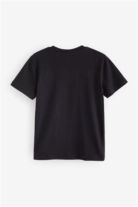 Buy Black Short Sleeve Graphic T Shirt 3 16yrs From Next United Arab