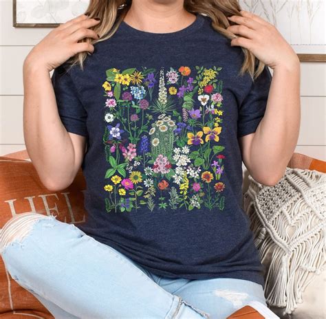 Cottagecore Wildflower T Shirt Wildflowers Tees Shirt Floral Etsy