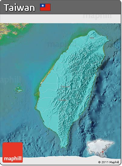 Free Political Shades 3d Map Of Taiwan Satellite Outside