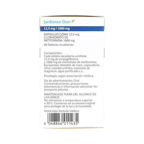 Jardiance Duo (12.5+1000)Mg Caja X 60 Tabletas Recubiertas | Los