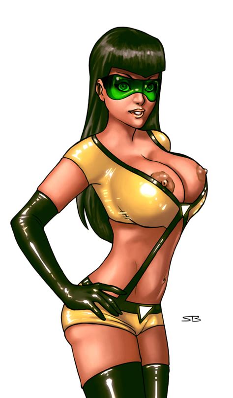 Rule 34 Big Breasts Dc Freedom Fighters Green Tinted Eyewear Large Breasts Phantom Lady Dc