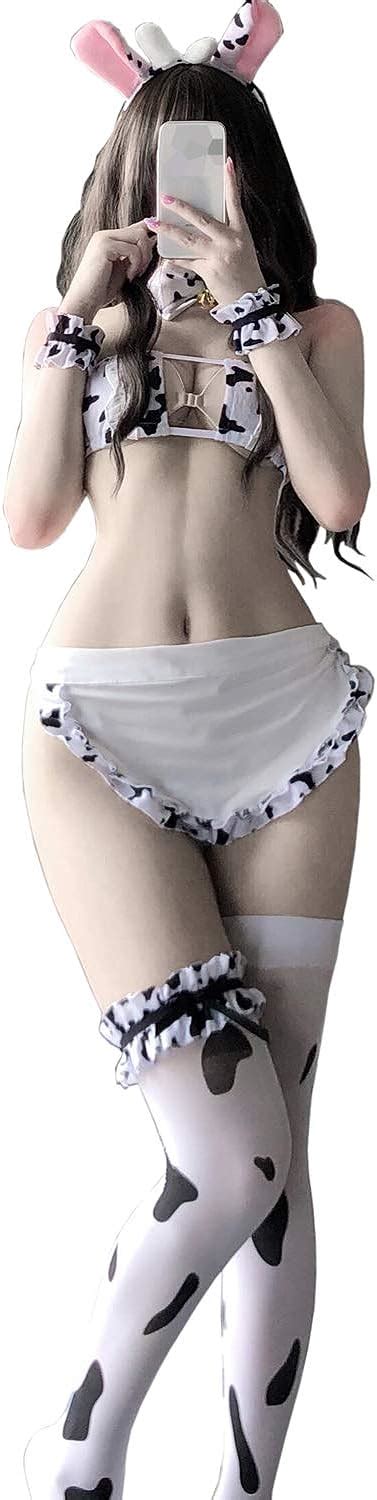 Disfraz De Cosplay De Anime Sexy Mini Vaca Bikini Conjunto