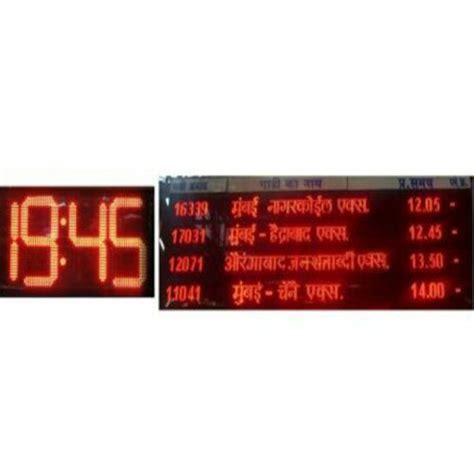 Red Railway Led Display Board Type Of Lighting Application Outdoor