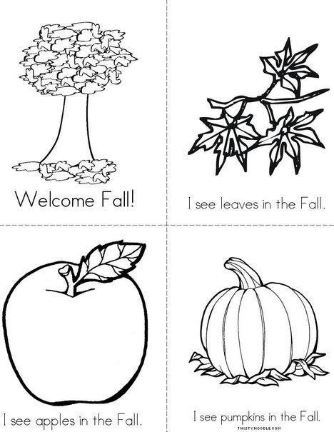 Welcome Fall Mini Book From Autumn Coloring Pages