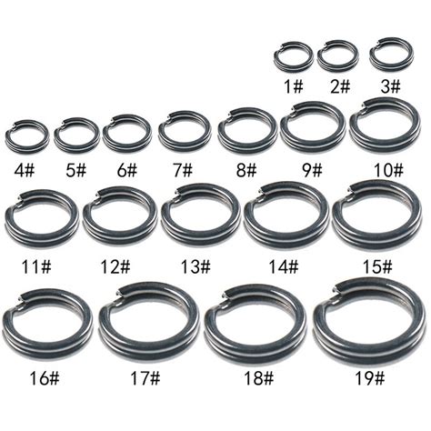 200pcs Stainless Steel Split Ring Assorted Fishing Tackle Fishing Rings