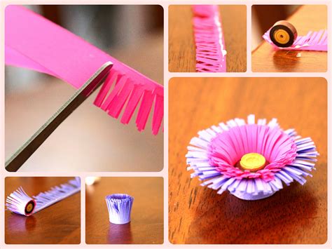 Diy Quilling Fringed Flower Tutorial Step By Step