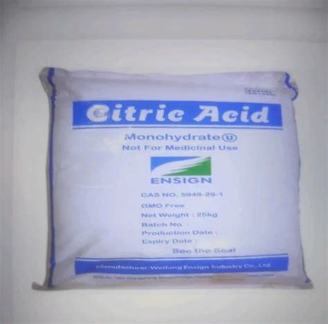 Citric Acid Mono Hydrate Citric Acid Monohydrate Wholesale Trader