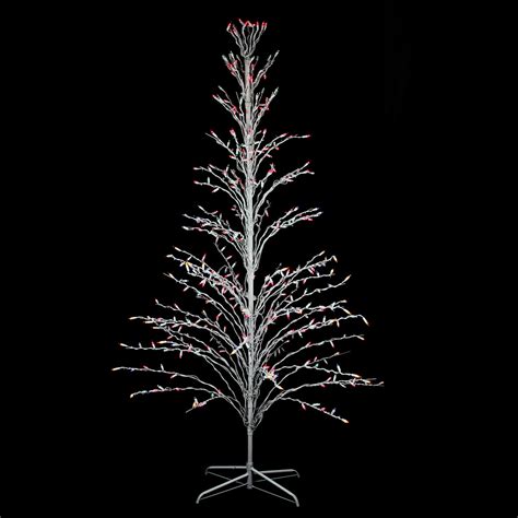 9 White Lighted Christmas Cascade Twig Tree Outdoor Decoration Multi