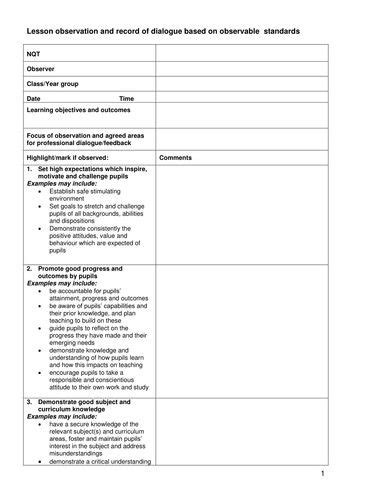 There's not much to it of course, but they come in different shapes. 20 formal Observation Lesson Plan Template in 2020 | Lesson plan templates, Printable lesson ...