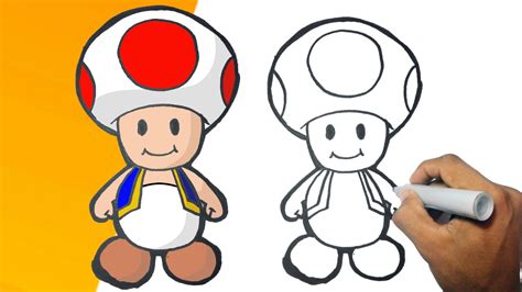 How To Draw Toad Homgo From Mario Bros