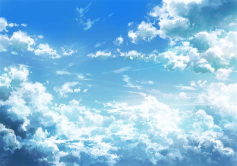 Hd Wallpaper Anime Landscape Beyond The Clouds Sky Cloud Sky