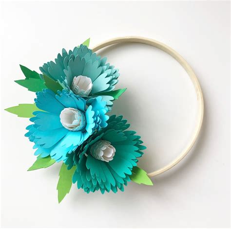This Beautiful Wreath Has Vibrant Handmade Card Flowers Perfect To