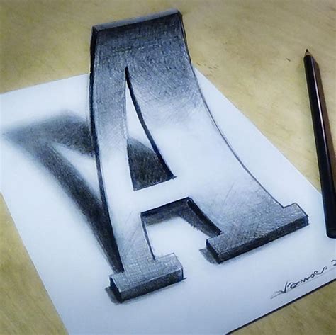Alphabet 3d Drawing By Sandor Vamos 15